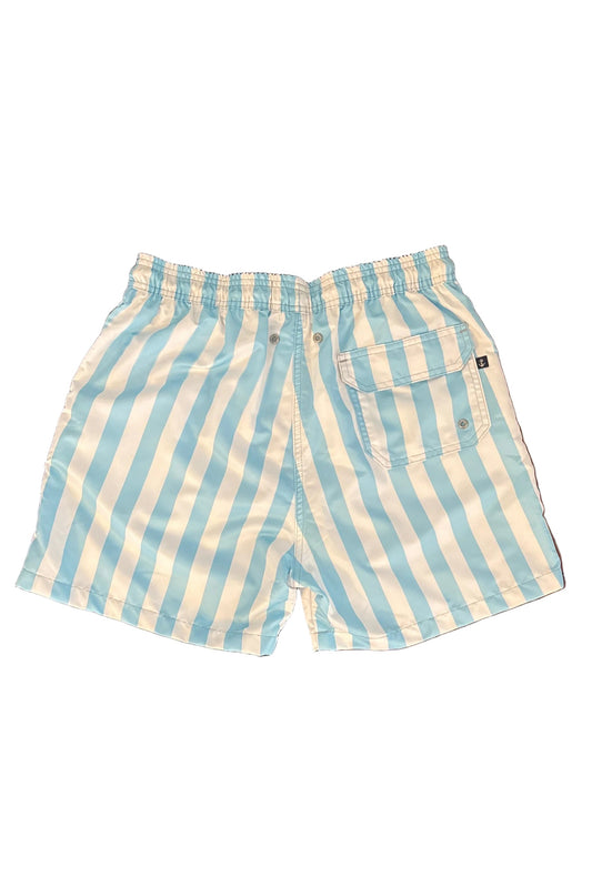 Pantaloneta Rayas Azul Claro