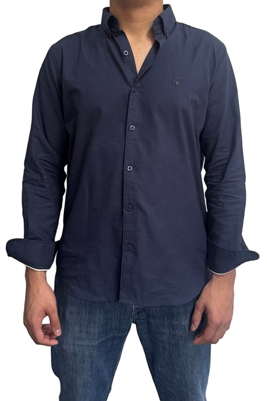 Camisa Oxford Navy