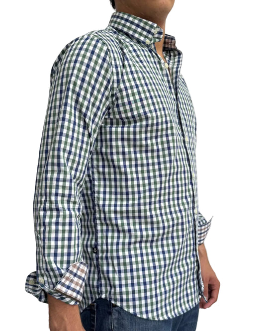 Camisa Cuadros Azul y Verde