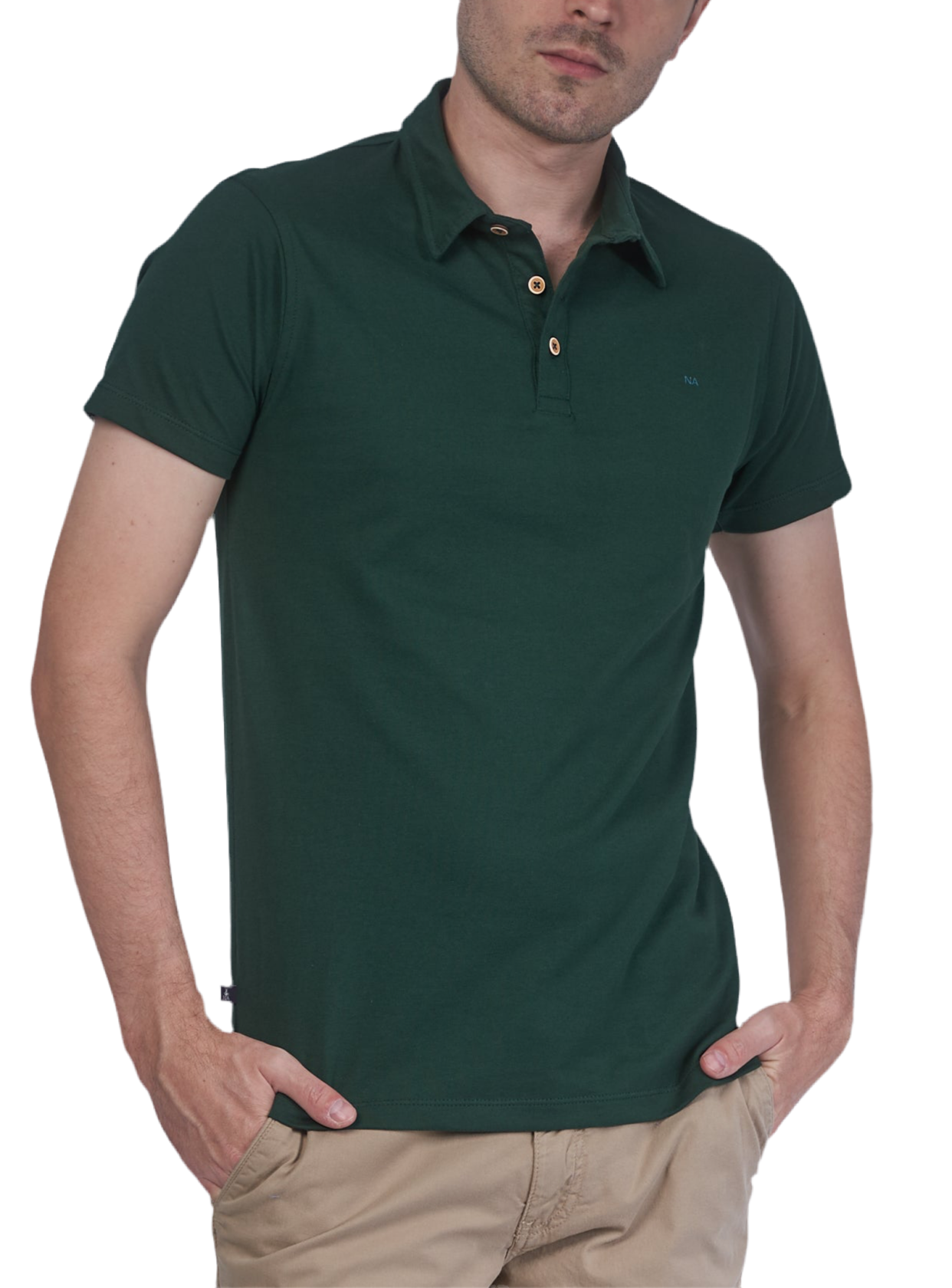 Camisa tipo polo verde shop