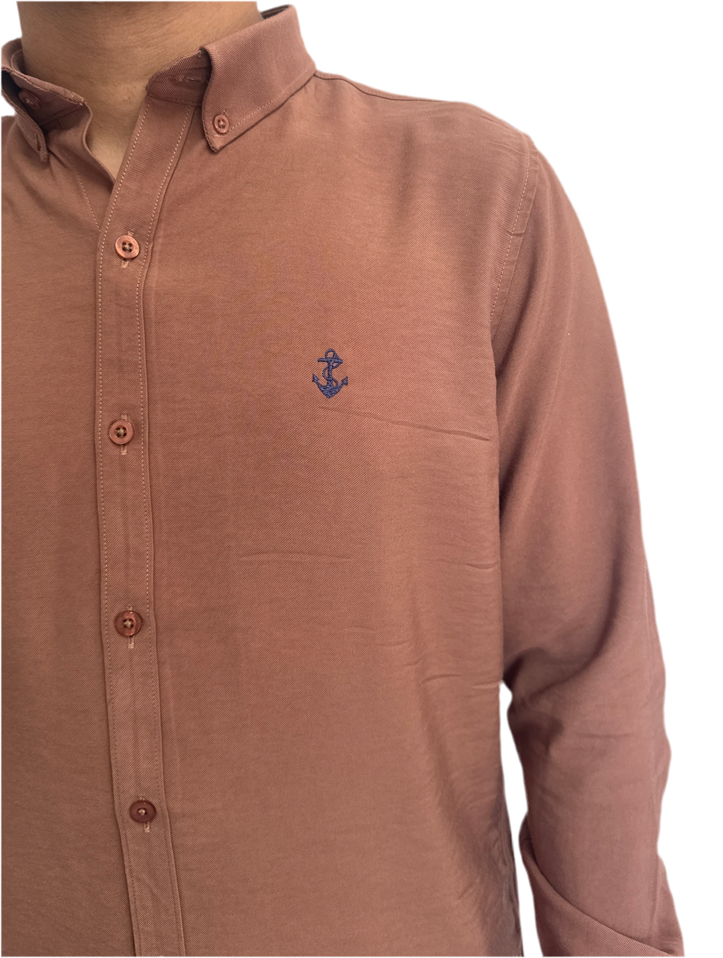 Camisa Café en rayón