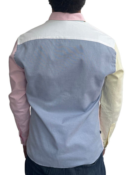 Camisa Oxford Multicolor Rosada y Amarilla