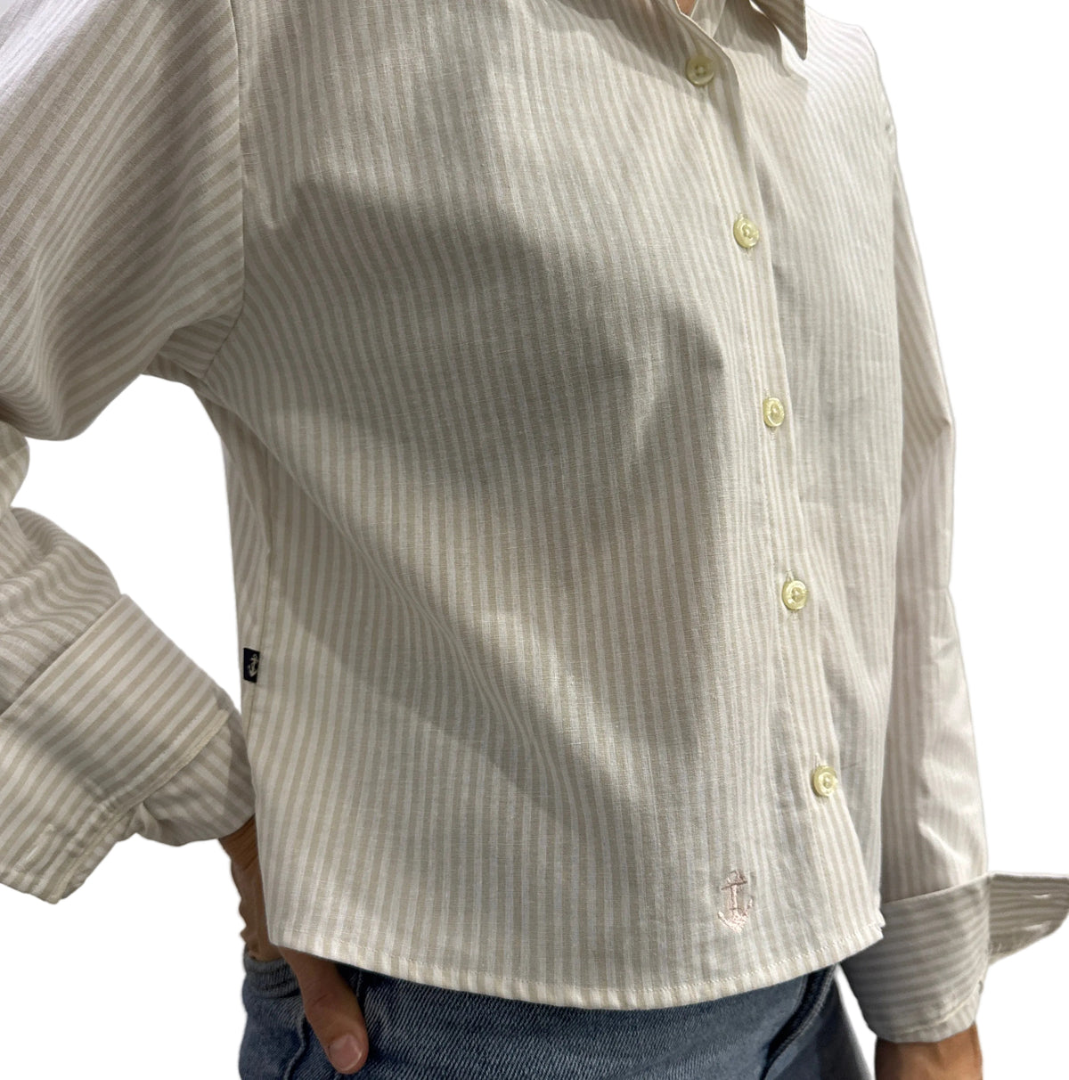 Blusa Rayas Beige