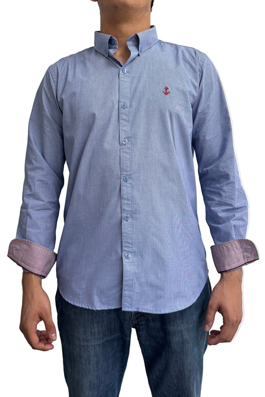 Camisa Punteado Navy
