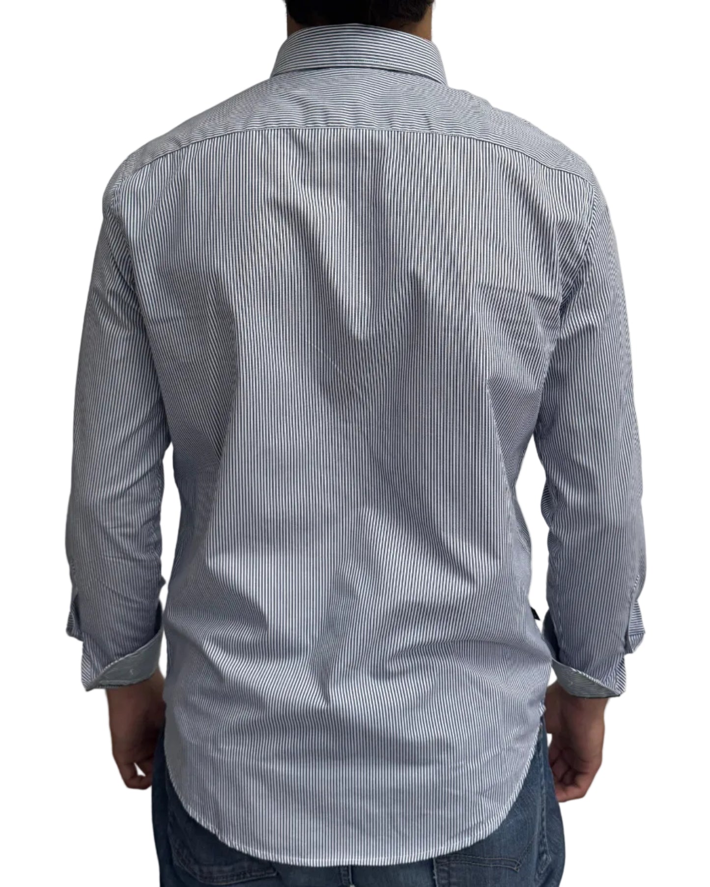 Camisa Rayas Delgadas Navy