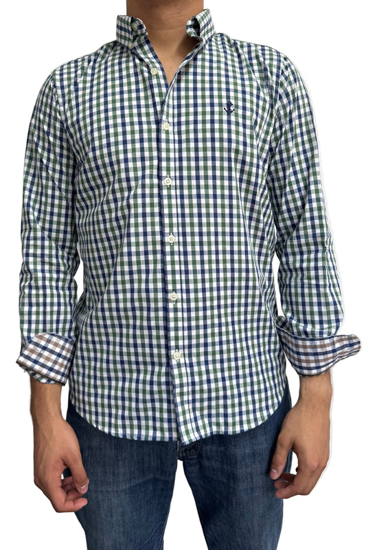 Camisa Cuadros Azul y Verde