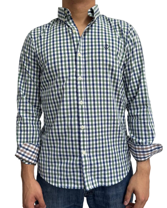 Camisa Cuadros Azul y Verde