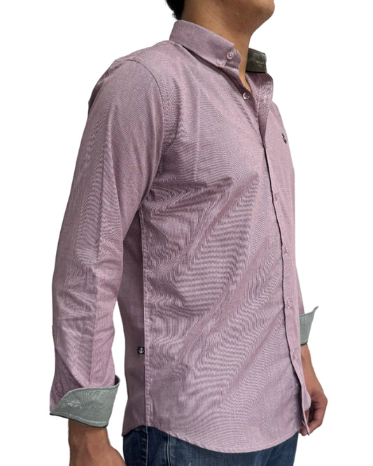 Camisa Punteado Vino