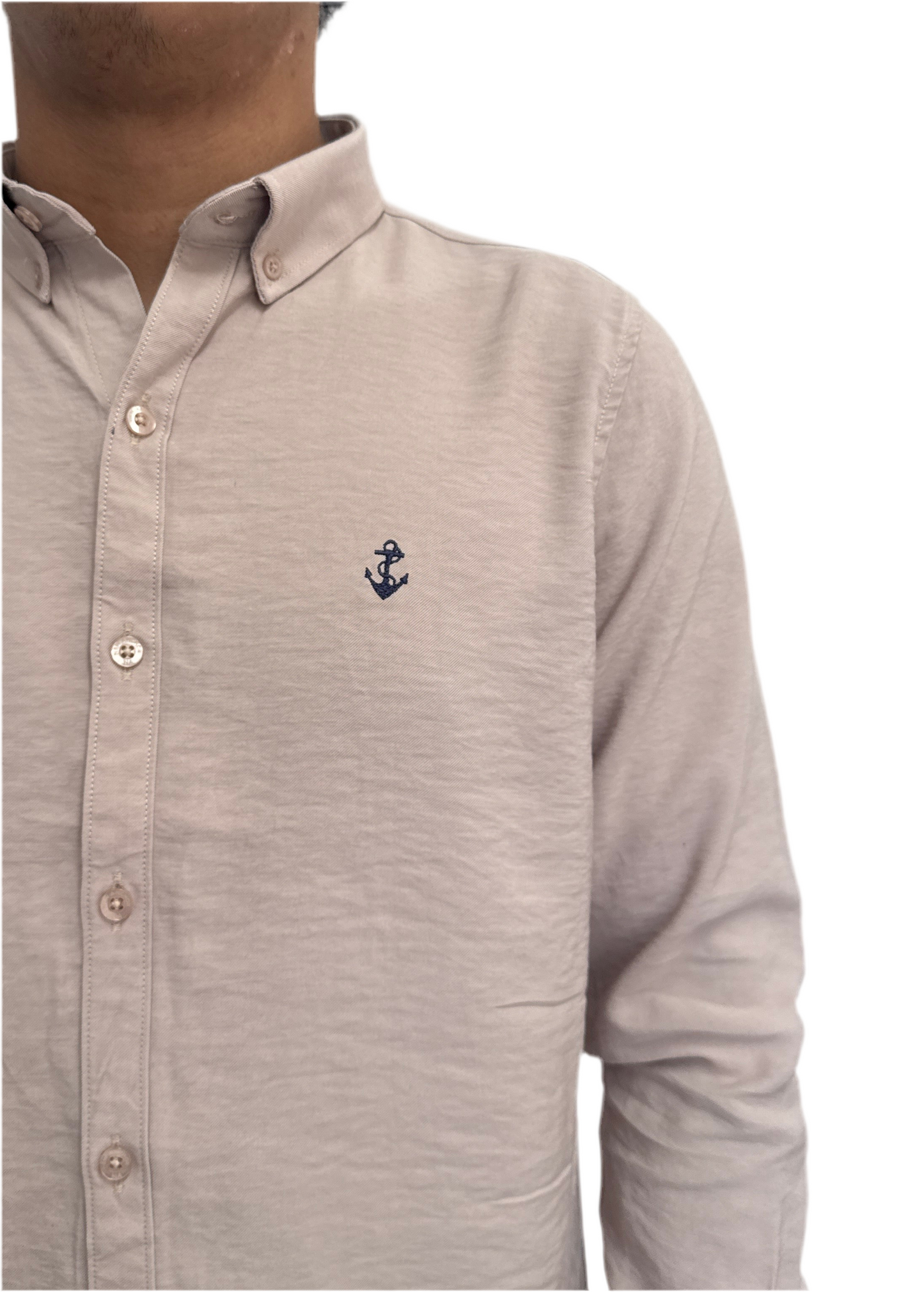 Camisa Beige en rayón