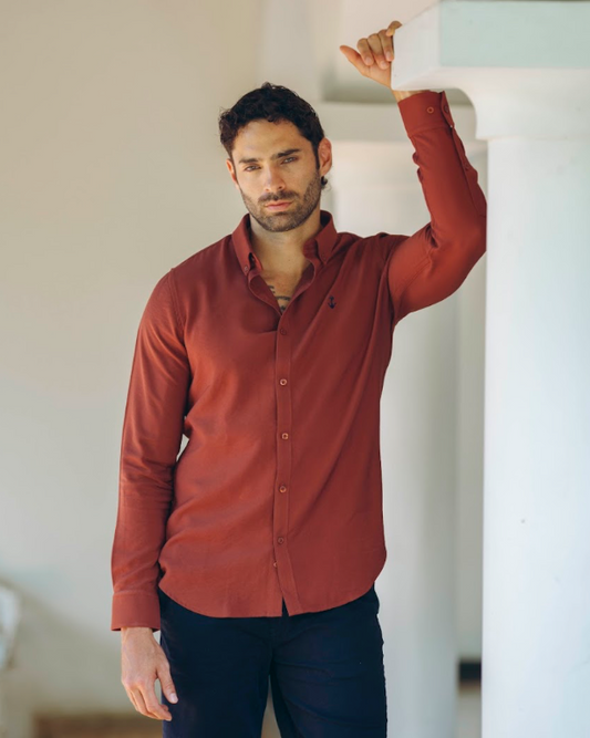 Camisa Terracota en rayón