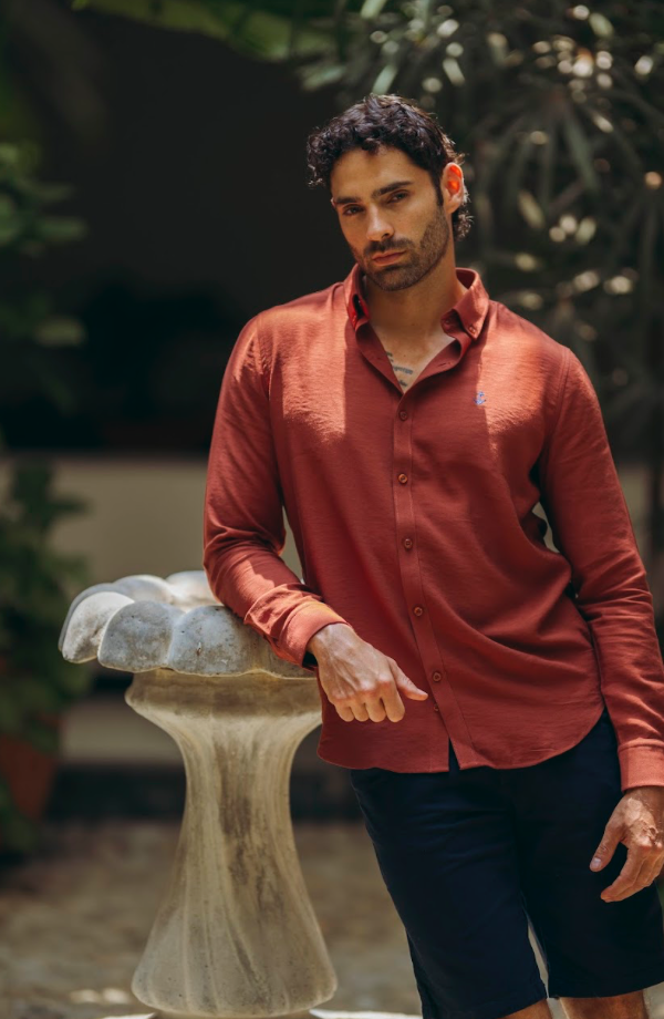 Camisa Terracota en rayón