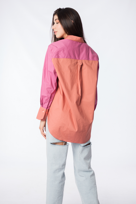 Blusón Fucsia y Palo de Rosa