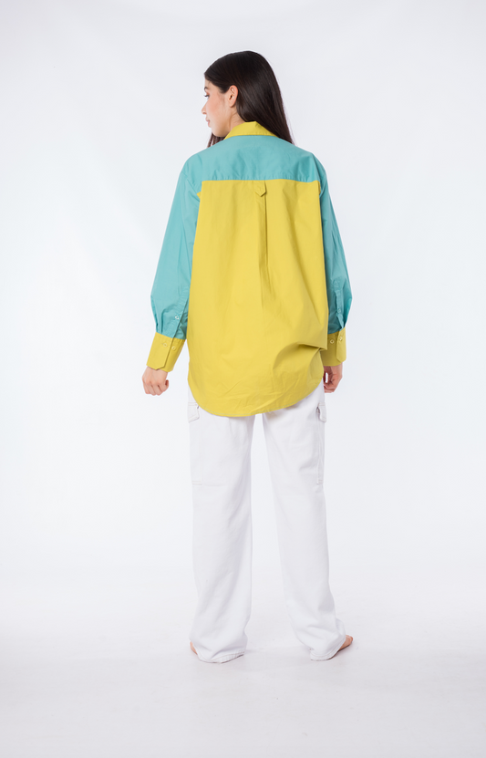 Blusón Turquesa y Limón