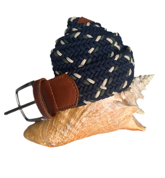 Correa Navy, beige y verde