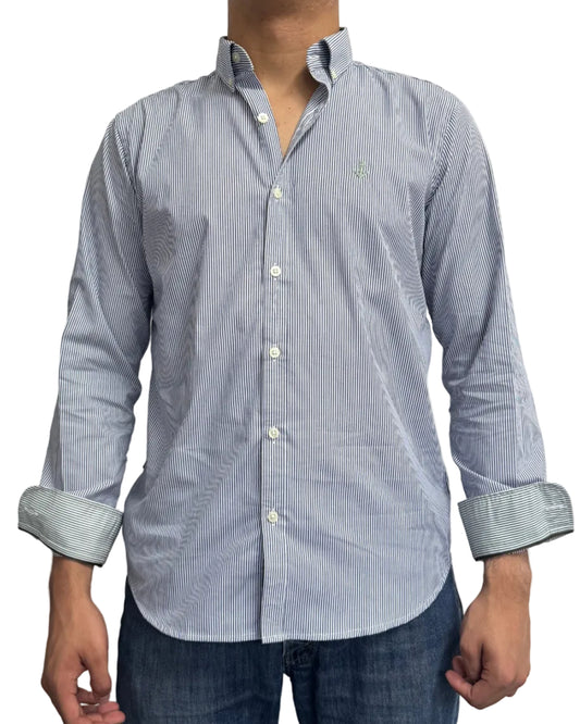 Camisa Rayas Delgadas Navy