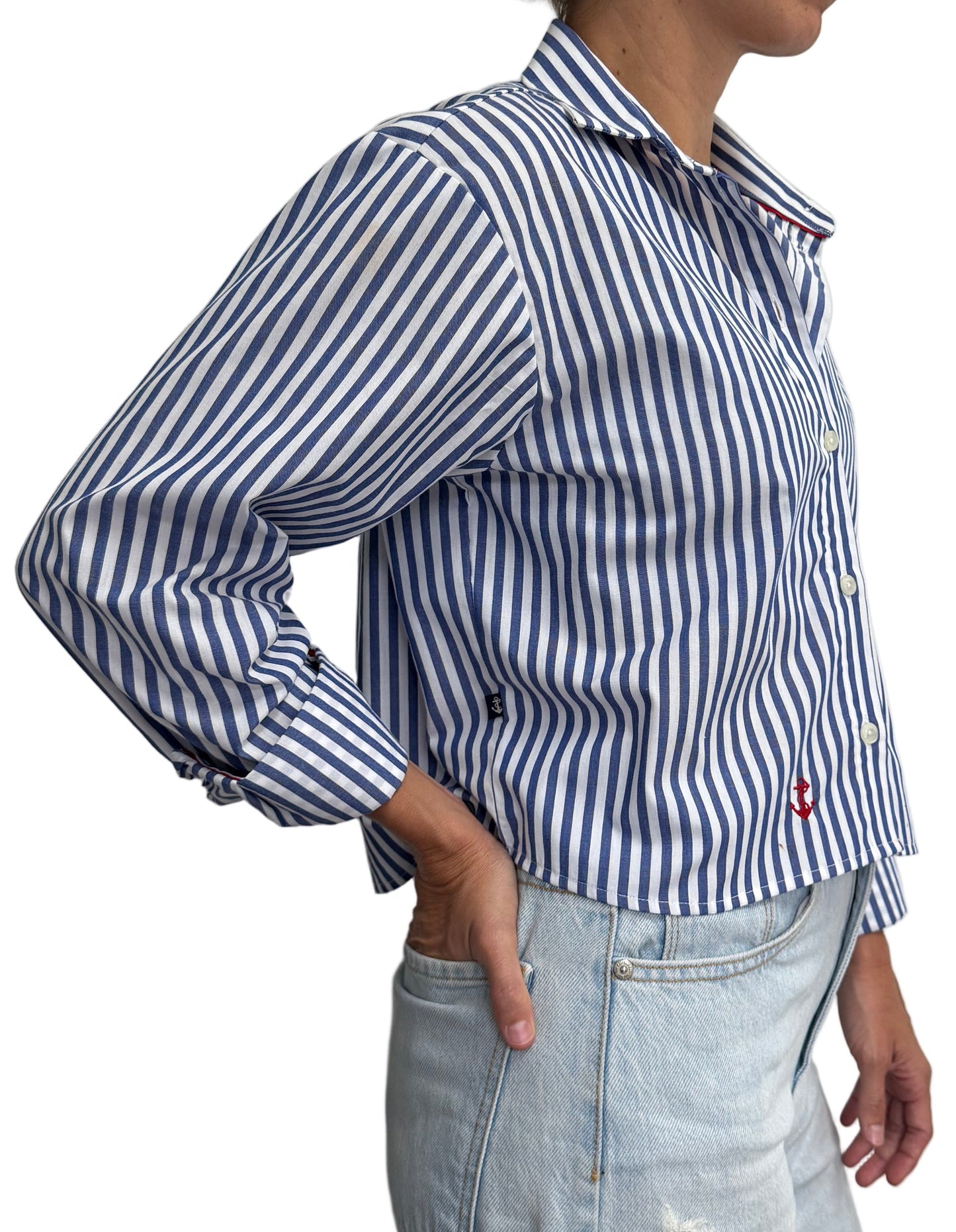 Blusa Rayas Navy
