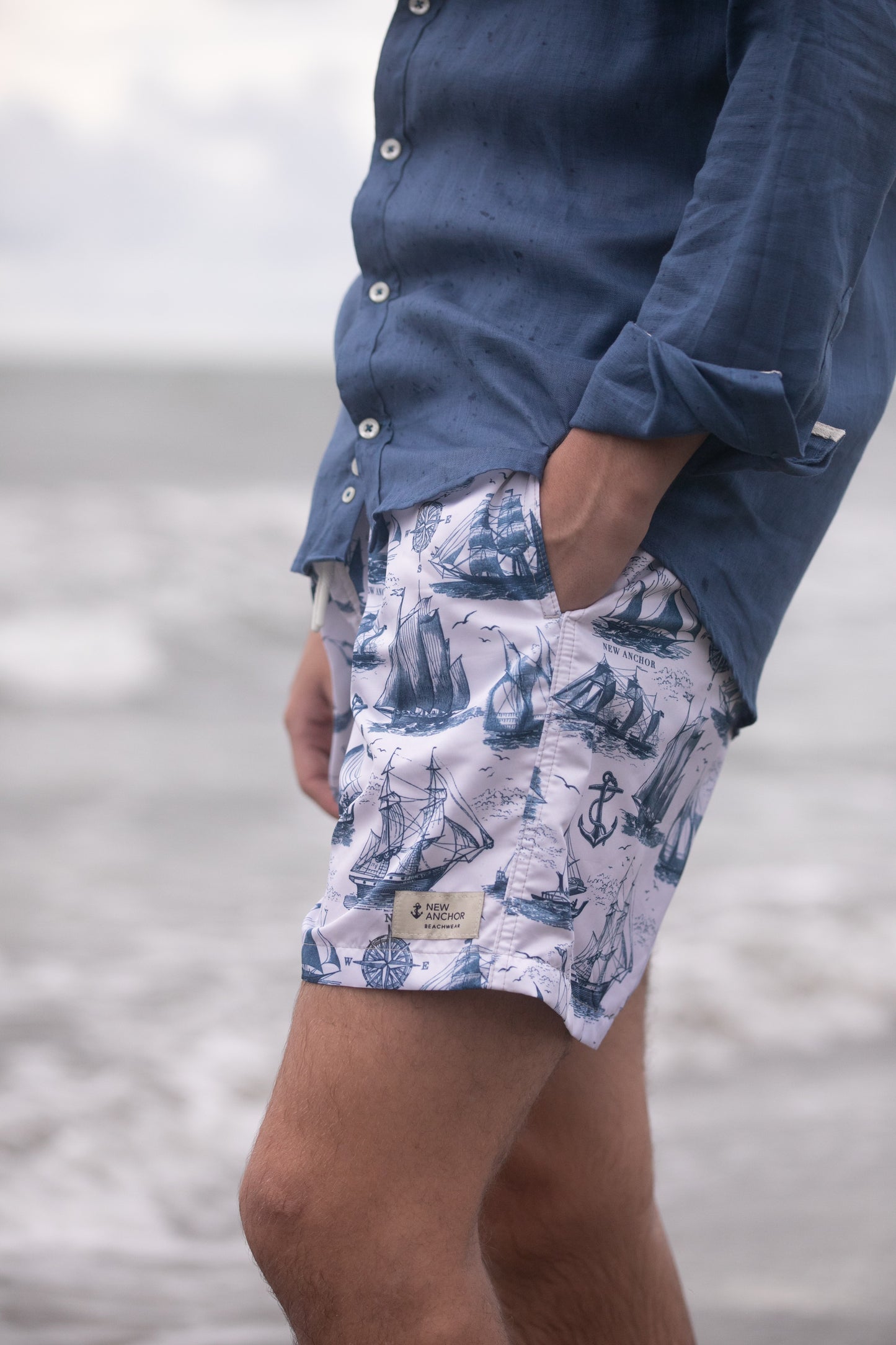 Pantaloneta Blanca Veleros