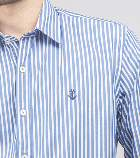 Camisa Rayas Azules