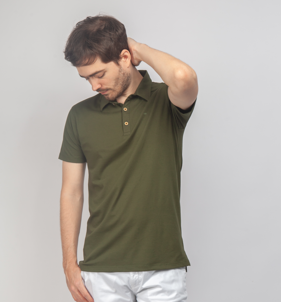 Polo color verde militar sales
