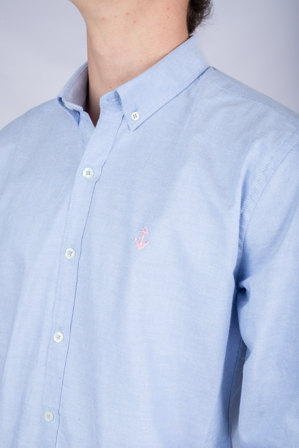 Camisa Oxford Azul Cielo A Rosada