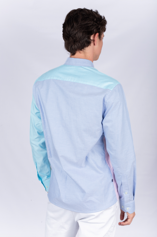 Camisa Oxford Multicolor Amarilla