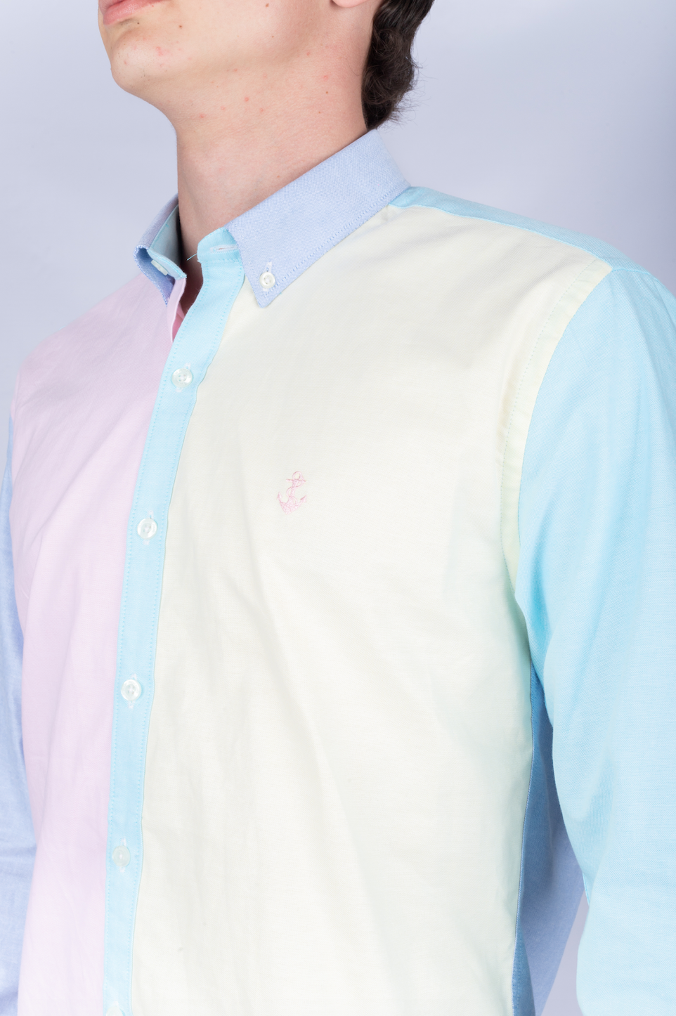 Camisa Oxford Multicolor Amarilla