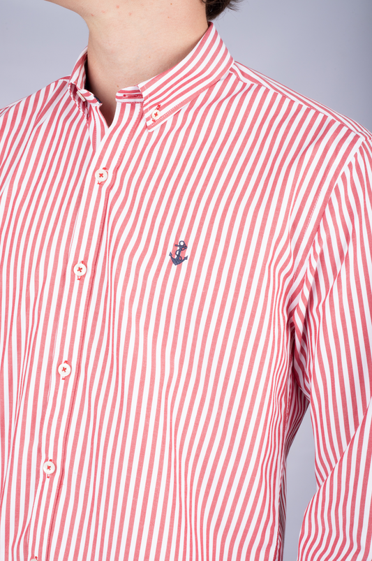 Camisa Rayas Rojas