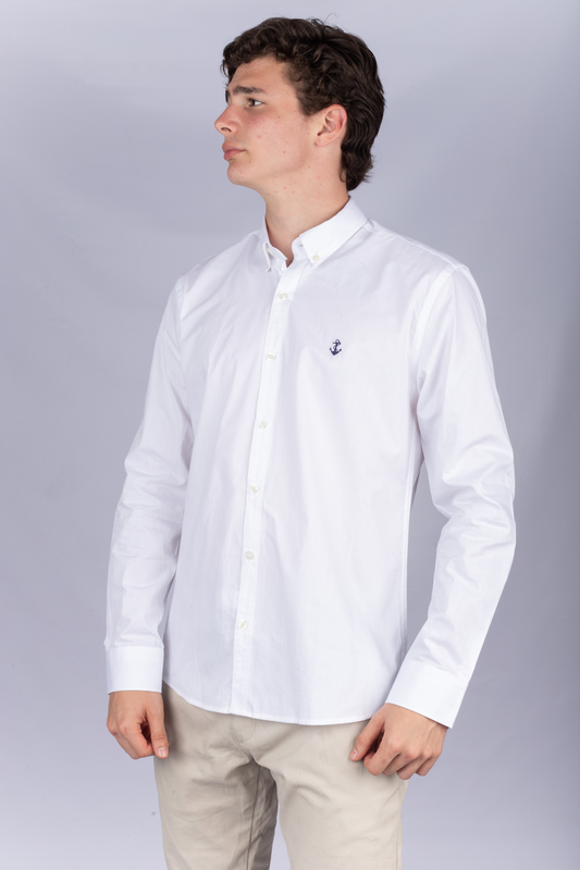 Camisa Blanca A Navy