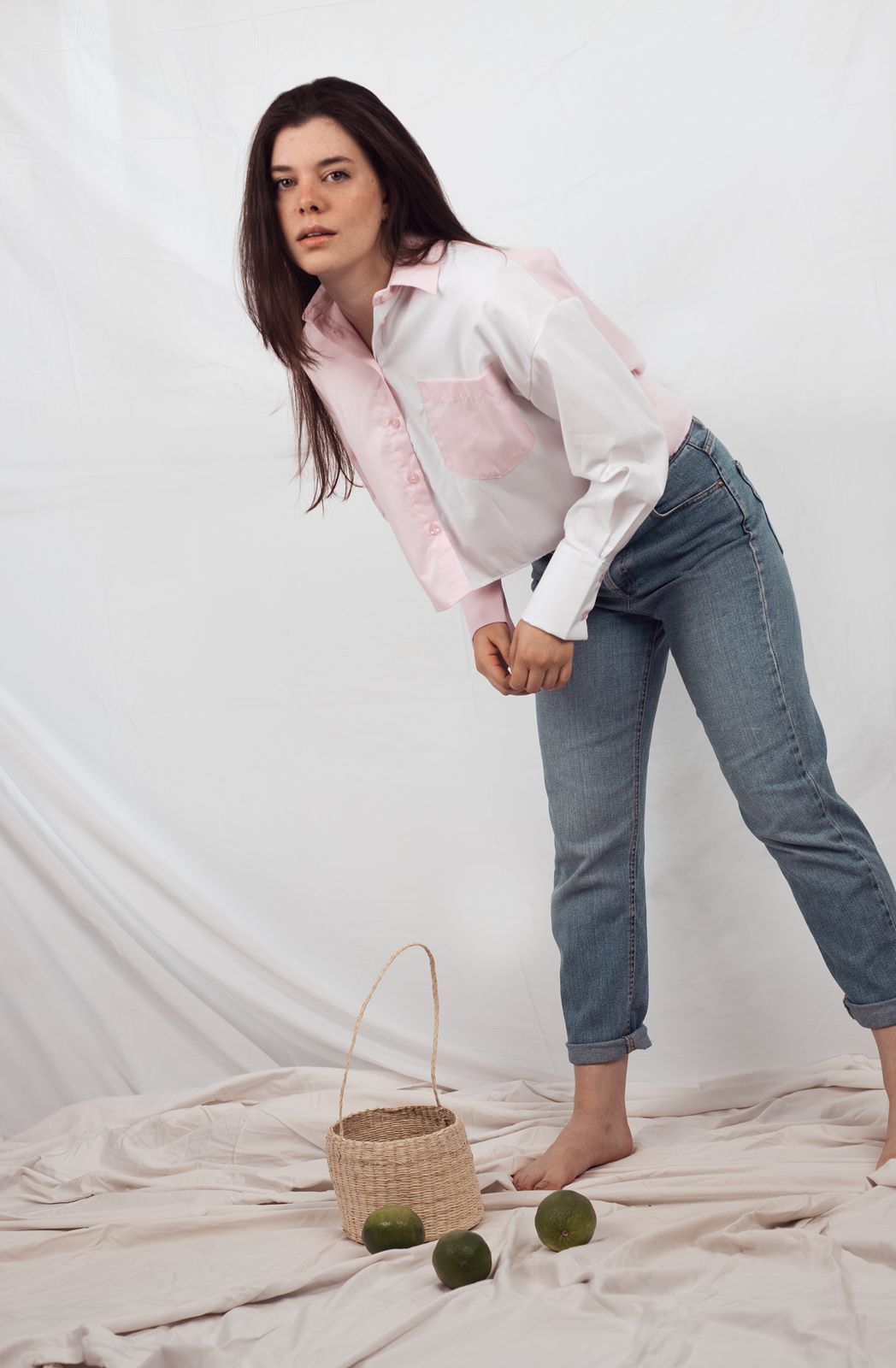 Blusón Rosado y Blanco