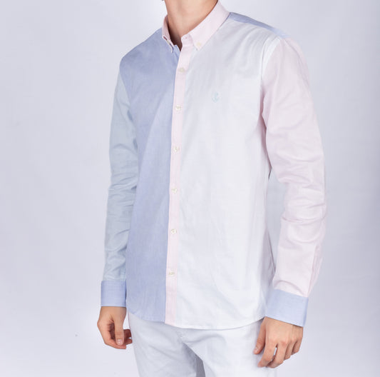 Camisa Oxford Blanca Multicolor