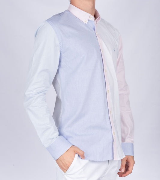 Camisa Oxford Blanca Multicolor