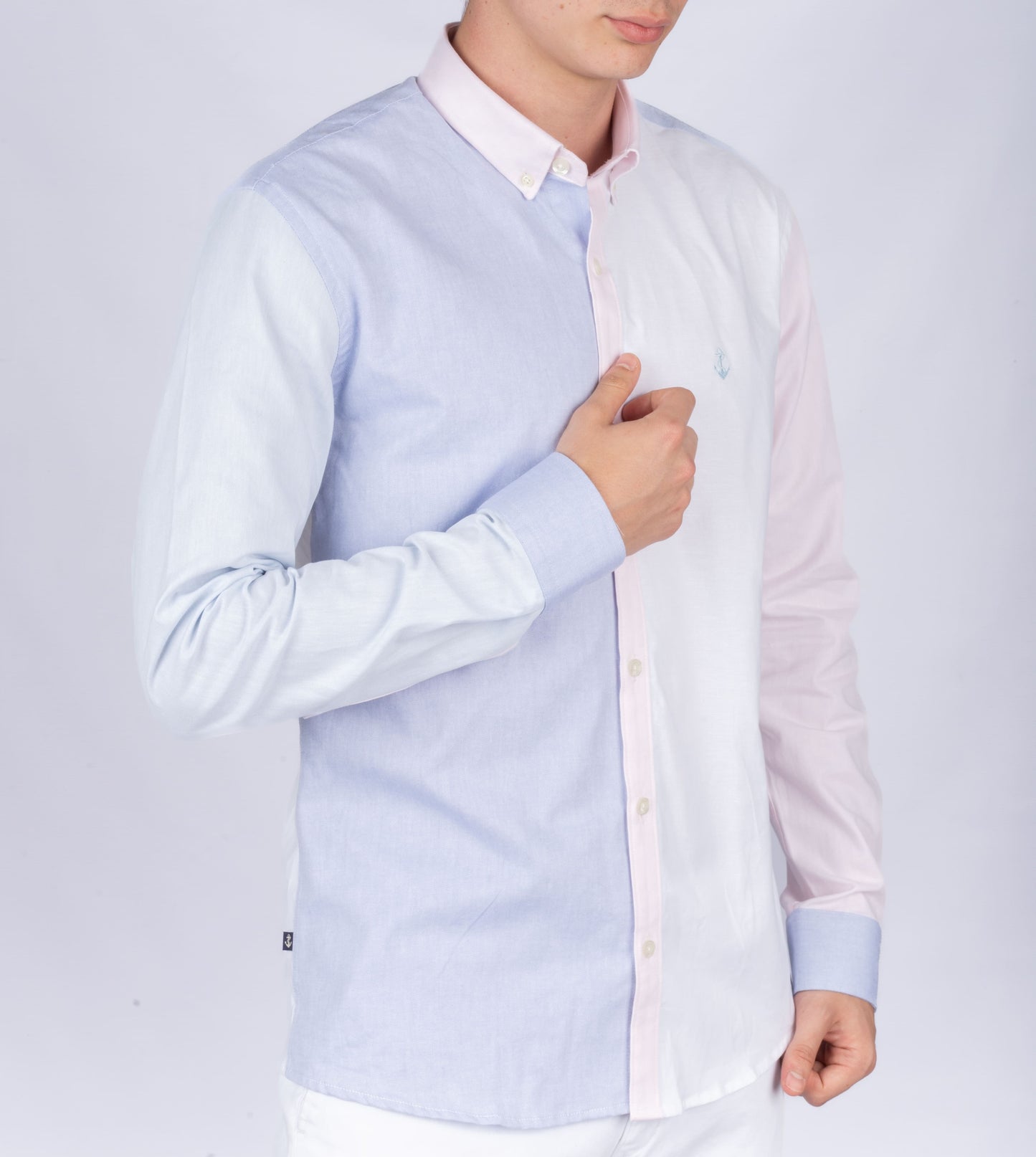 Camisa Oxford Blanca Multicolor