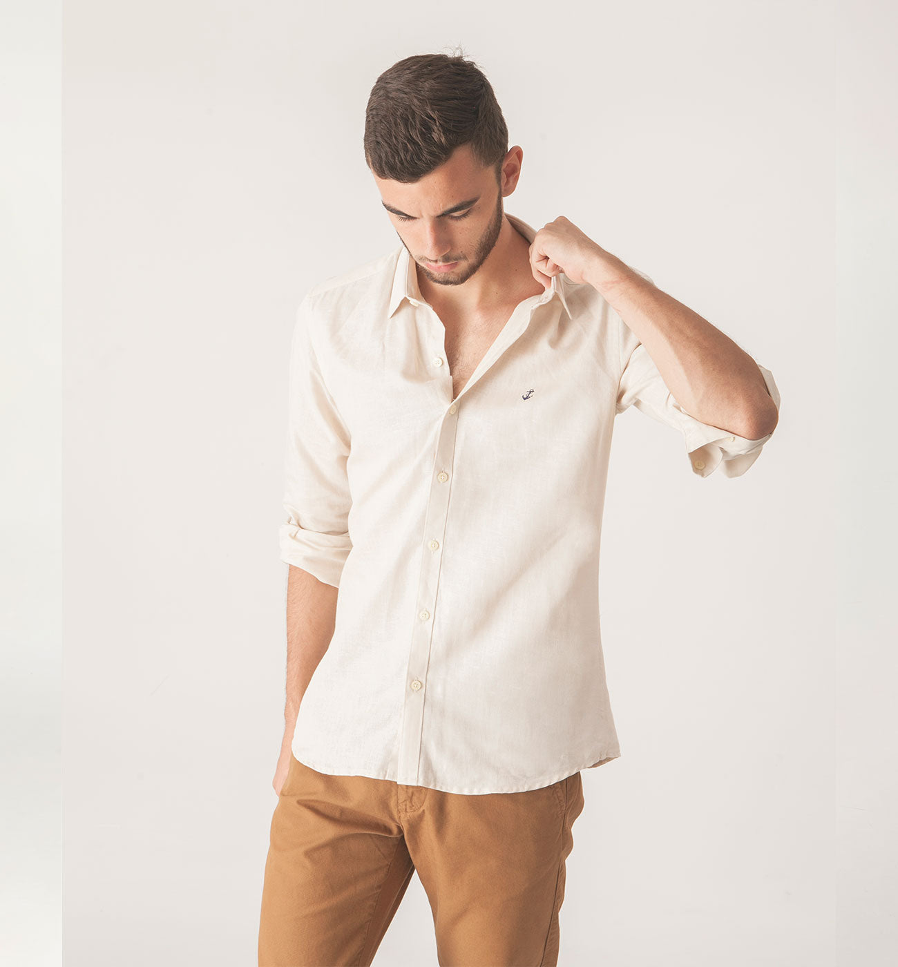 Camisa Lino Beige