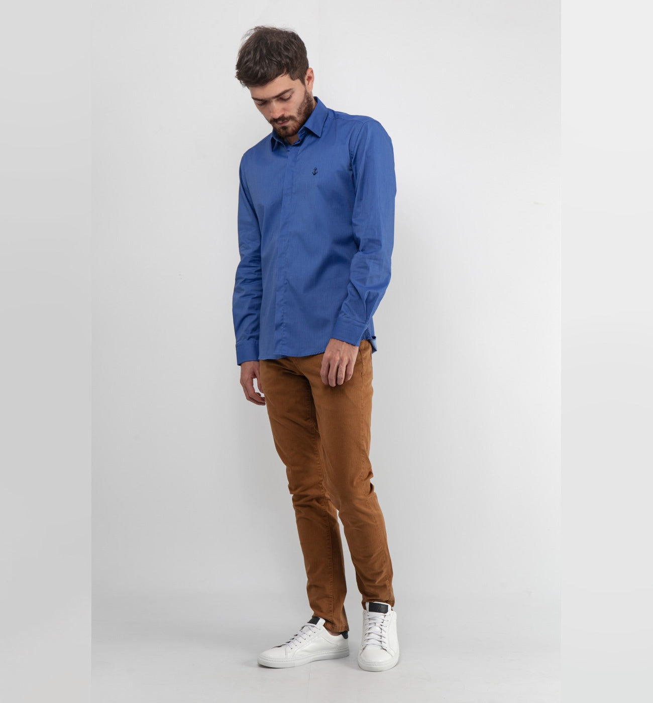 Pantalon Slim Camel