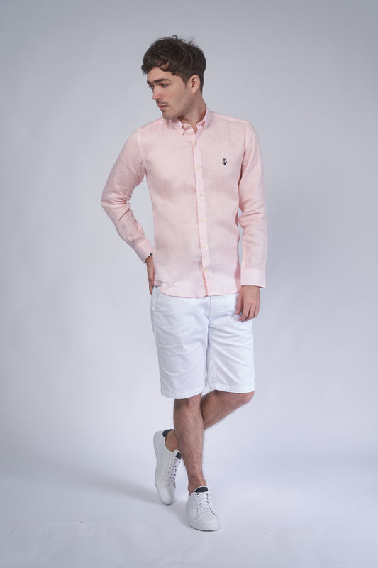 Camisa Lino Rosada