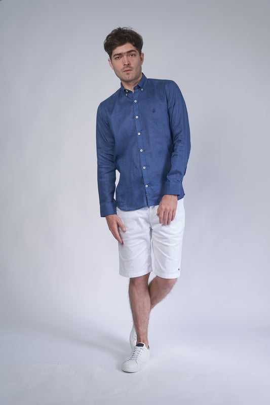 Camisa Lino Azul