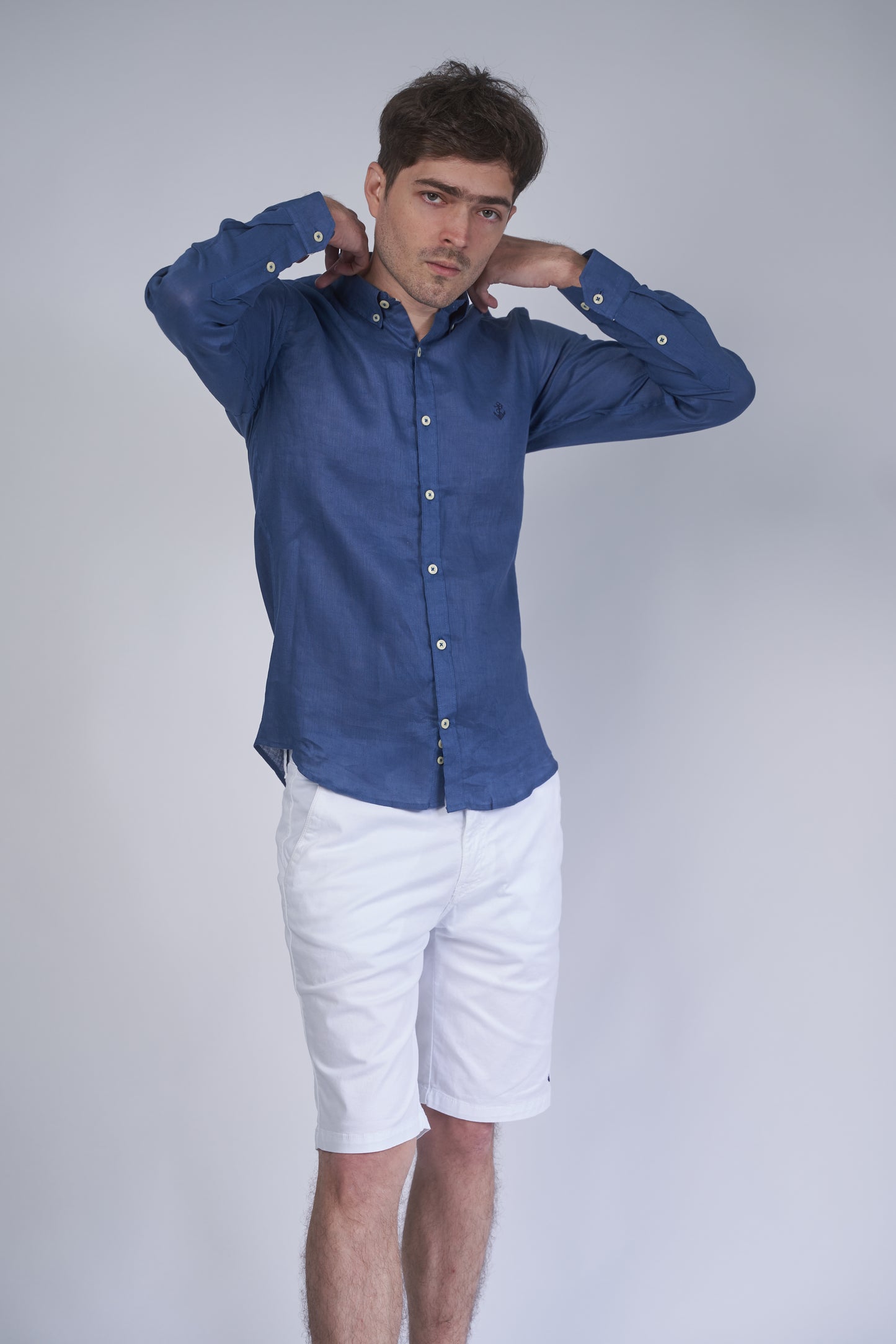 Camisa Lino Azul