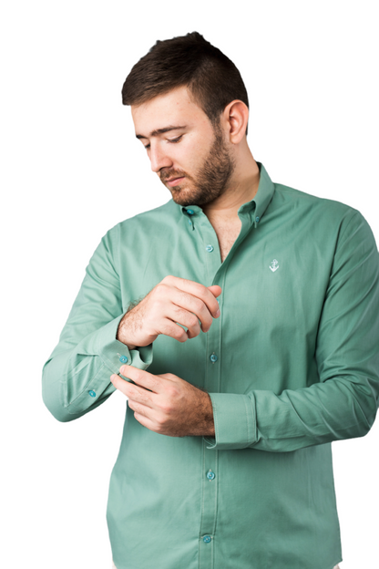 Camisa Oxford Verde Oliva
