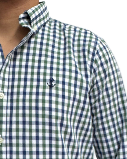 Camisa Cuadros Azul y Verde