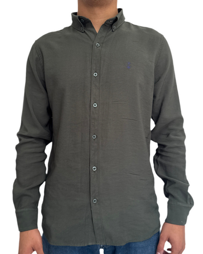 Camisa Verde Oscuro en rayón