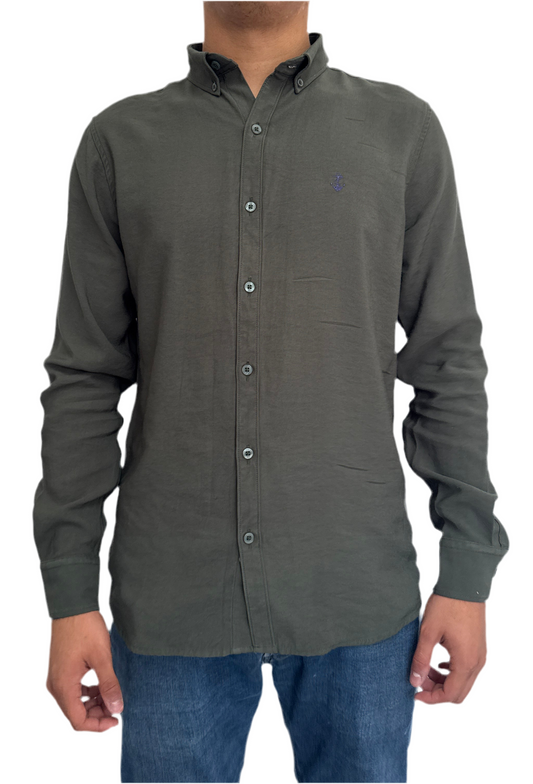 Camisa Verde Oscuro en rayón