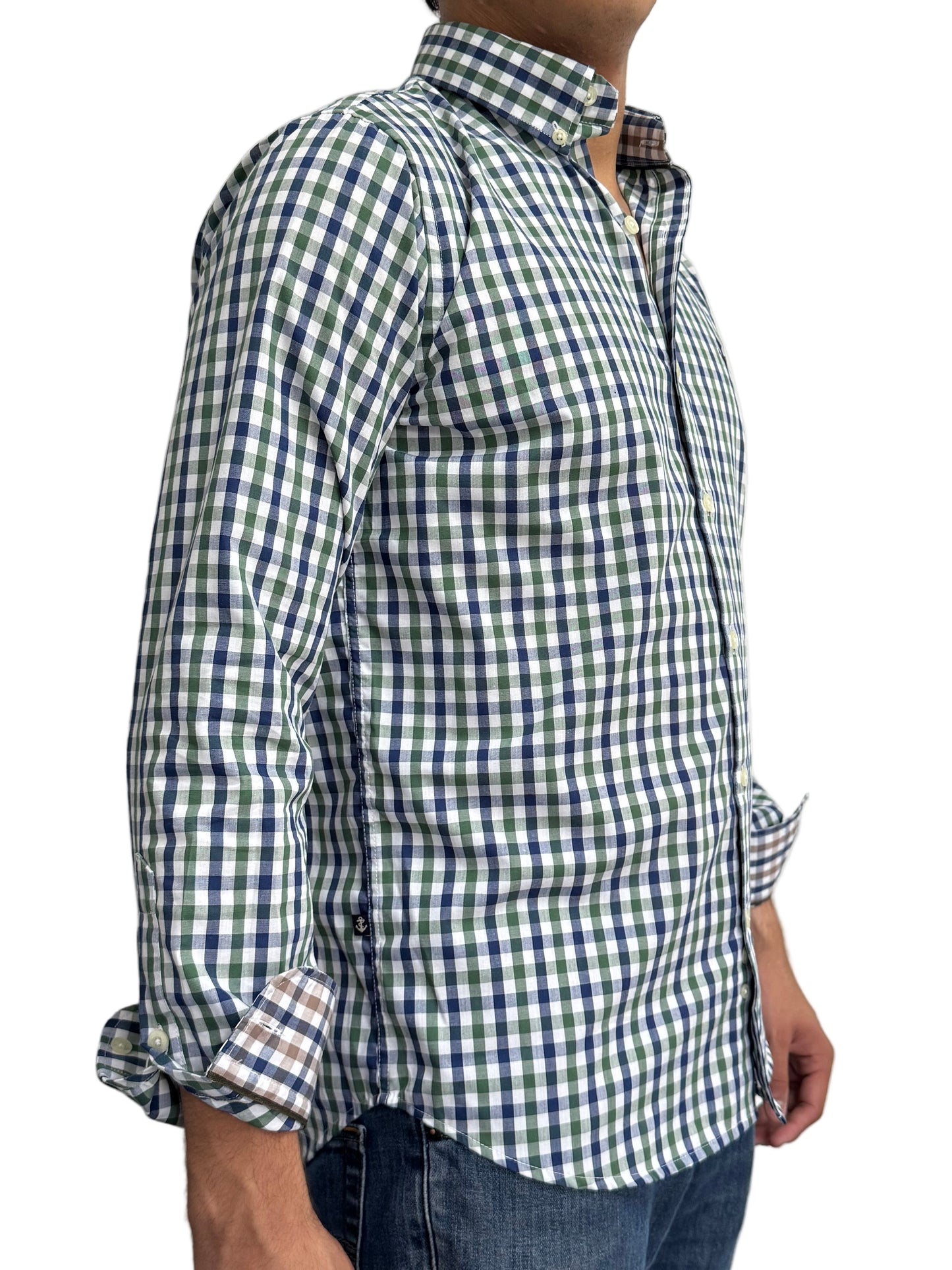 Camisa Cuadros Azul y Verde