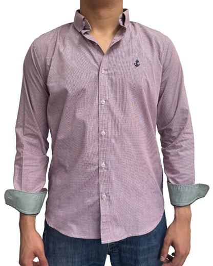 Camisa Punteado Vino