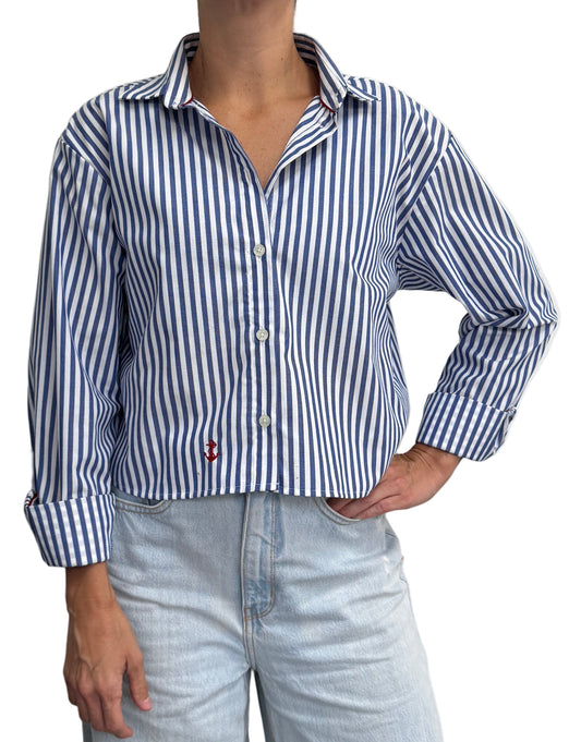 Blusa Rayas Navy