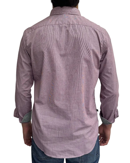 Camisa Punteado Vino