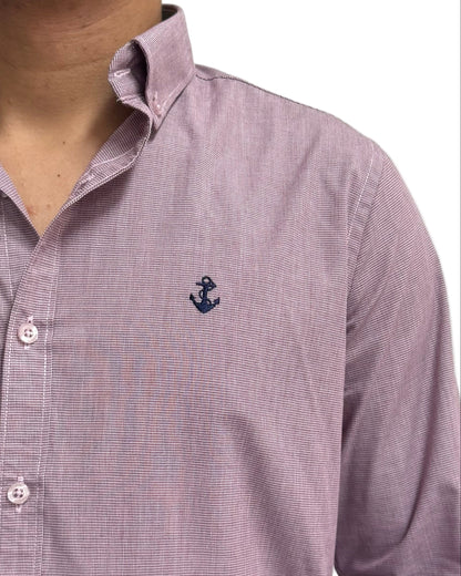 Camisa Punteado Vino