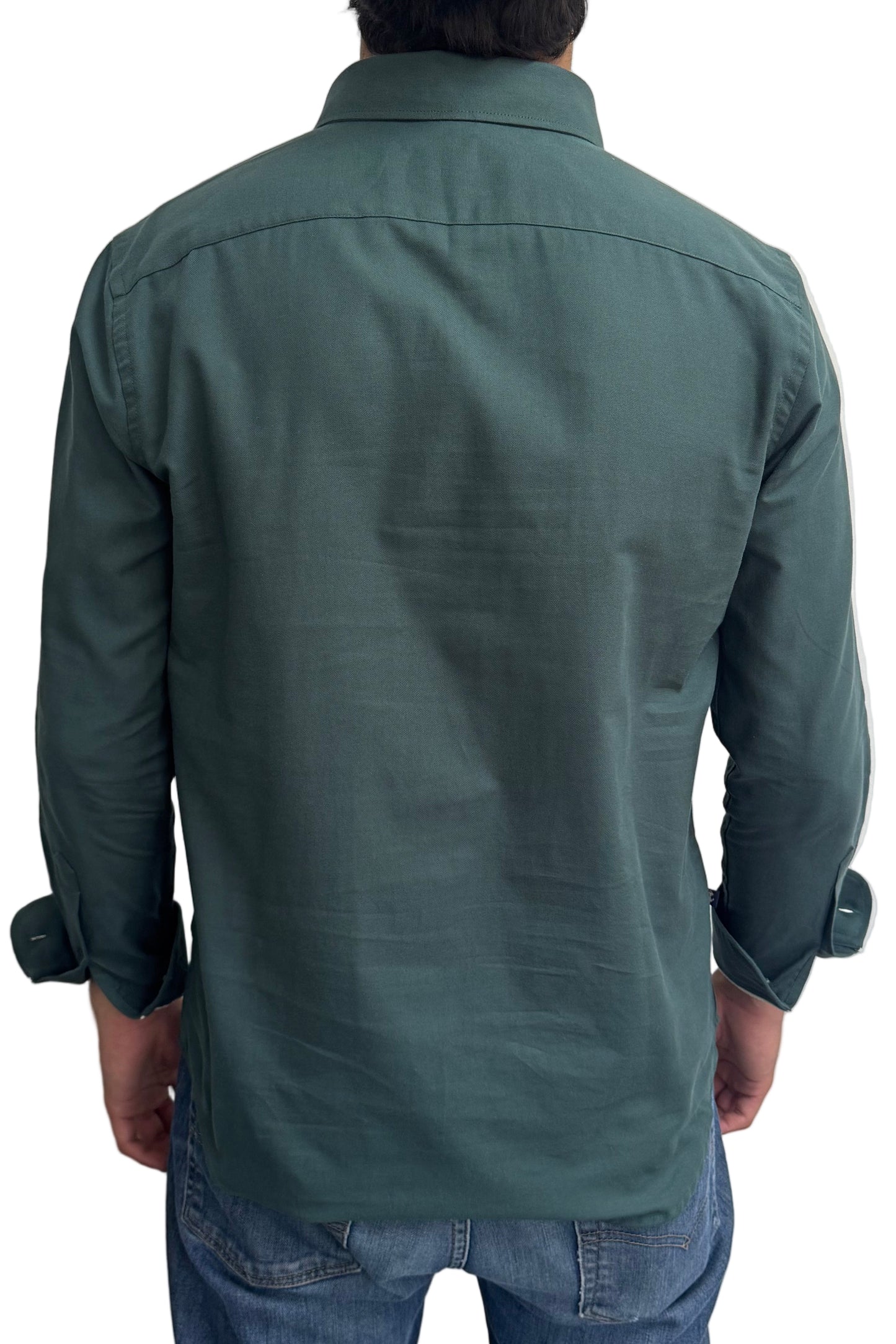 Camisa Oxford Verde Oscuro