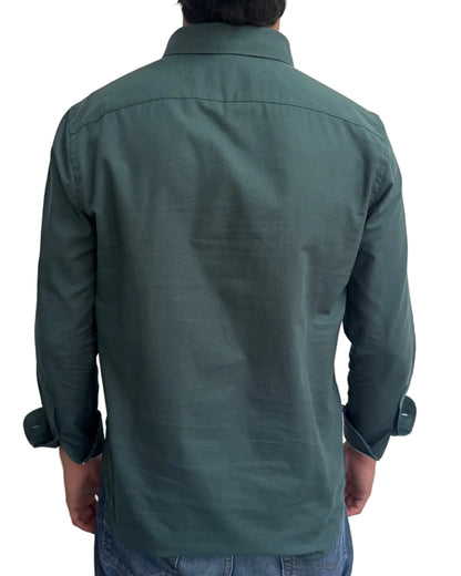 Camisa Oxford Verde Oscuro