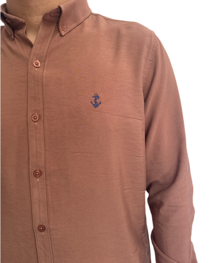 Camisa Café en rayón