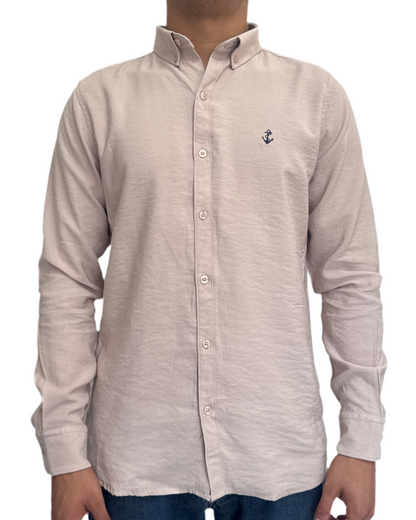 Camisa Beige en rayón